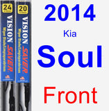 Front Wiper Blade Pack for 2014 Kia Soul - Vision Saver