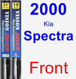 Front Wiper Blade Pack for 2000 Kia Spectra - Vision Saver