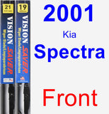 Front Wiper Blade Pack for 2001 Kia Spectra - Vision Saver