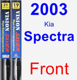 Front Wiper Blade Pack for 2003 Kia Spectra - Vision Saver
