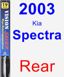 Rear Wiper Blade for 2003 Kia Spectra - Vision Saver
