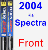 Front Wiper Blade Pack for 2004 Kia Spectra - Vision Saver