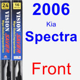 Front Wiper Blade Pack for 2006 Kia Spectra - Vision Saver