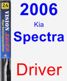 Driver Wiper Blade for 2006 Kia Spectra - Vision Saver