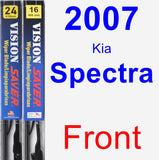 Front Wiper Blade Pack for 2007 Kia Spectra - Vision Saver