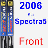 Front Wiper Blade Pack for 2006 Kia Spectra5 - Vision Saver