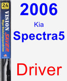 Driver Wiper Blade for 2006 Kia Spectra5 - Vision Saver