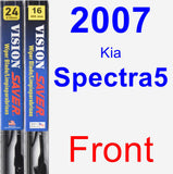 Front Wiper Blade Pack for 2007 Kia Spectra5 - Vision Saver
