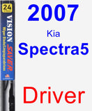 Driver Wiper Blade for 2007 Kia Spectra5 - Vision Saver