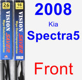 Front Wiper Blade Pack for 2008 Kia Spectra5 - Vision Saver
