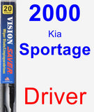 Driver Wiper Blade for 2000 Kia Sportage - Vision Saver