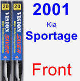 Front Wiper Blade Pack for 2001 Kia Sportage - Vision Saver