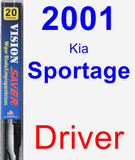 Driver Wiper Blade for 2001 Kia Sportage - Vision Saver