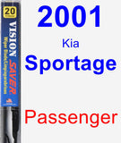 Passenger Wiper Blade for 2001 Kia Sportage - Vision Saver