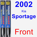 Front Wiper Blade Pack for 2002 Kia Sportage - Vision Saver