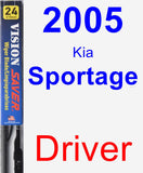 Driver Wiper Blade for 2005 Kia Sportage - Vision Saver