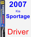 Driver Wiper Blade for 2007 Kia Sportage - Vision Saver