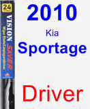 Driver Wiper Blade for 2010 Kia Sportage - Vision Saver