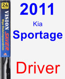 Driver Wiper Blade for 2011 Kia Sportage - Vision Saver