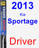 Driver Wiper Blade for 2013 Kia Sportage - Vision Saver