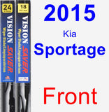 Front Wiper Blade Pack for 2015 Kia Sportage - Vision Saver