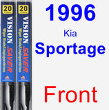 Front Wiper Blade Pack for 1996 Kia Sportage - Vision Saver