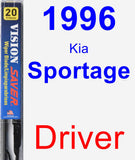 Driver Wiper Blade for 1996 Kia Sportage - Vision Saver