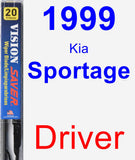 Driver Wiper Blade for 1999 Kia Sportage - Vision Saver