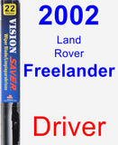 Driver Wiper Blade for 2002 Land Rover Freelander - Vision Saver