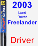 Driver Wiper Blade for 2003 Land Rover Freelander - Vision Saver