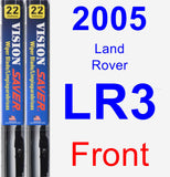 Front Wiper Blade Pack for 2005 Land Rover LR3 - Vision Saver