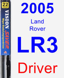 Driver Wiper Blade for 2005 Land Rover LR3 - Vision Saver