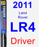 Driver Wiper Blade for 2011 Land Rover LR4 - Vision Saver