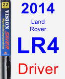 Driver Wiper Blade for 2014 Land Rover LR4 - Vision Saver