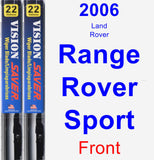 Front Wiper Blade Pack for 2006 Land Rover Range Rover Sport - Vision Saver