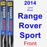 Front Wiper Blade Pack for 2014 Land Rover Range Rover Sport - Vision Saver