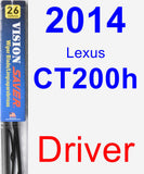 Driver Wiper Blade for 2014 Lexus CT200h - Vision Saver