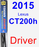 Driver Wiper Blade for 2015 Lexus CT200h - Vision Saver