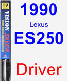 Driver Wiper Blade for 1990 Lexus ES250 - Vision Saver