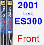 Front Wiper Blade Pack for 2001 Lexus ES300 - Vision Saver