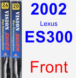 Front Wiper Blade Pack for 2002 Lexus ES300 - Vision Saver