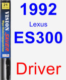 Driver Wiper Blade for 1992 Lexus ES300 - Vision Saver