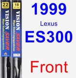 Front Wiper Blade Pack for 1999 Lexus ES300 - Vision Saver