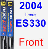 Front Wiper Blade Pack for 2004 Lexus ES330 - Vision Saver