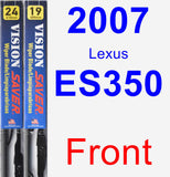 Front Wiper Blade Pack for 2007 Lexus ES350 - Vision Saver