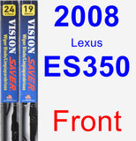 Front Wiper Blade Pack for 2008 Lexus ES350 - Vision Saver