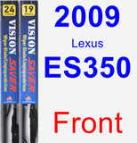 Front Wiper Blade Pack for 2009 Lexus ES350 - Vision Saver
