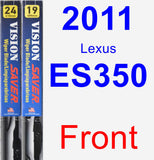 Front Wiper Blade Pack for 2011 Lexus ES350 - Vision Saver