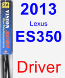 Driver Wiper Blade for 2013 Lexus ES350 - Vision Saver