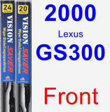 Front Wiper Blade Pack for 2000 Lexus GS300 - Vision Saver